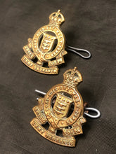 Load image into Gallery viewer, Original WW2 British Army Collar Badge Pair - Royal Army Ordnance Corps RAOC - The Militaria Shop