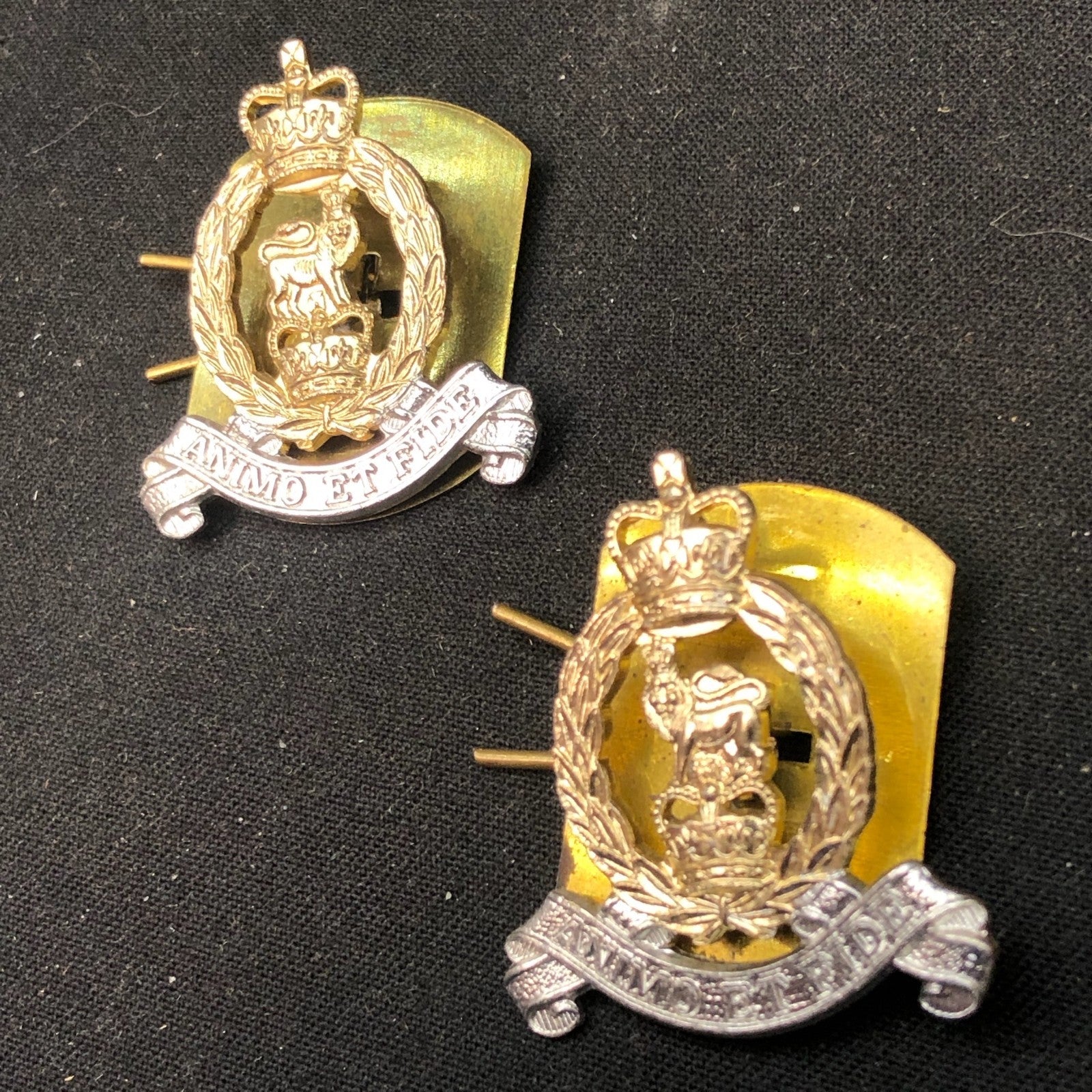 Original British Collar Badge Pair - Adjutants General Corps - The Militaria Shop