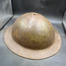 Load image into Gallery viewer, Original British Army WW2 Rolled Edge Mk2 Combat Helmet - The Militaria Shop