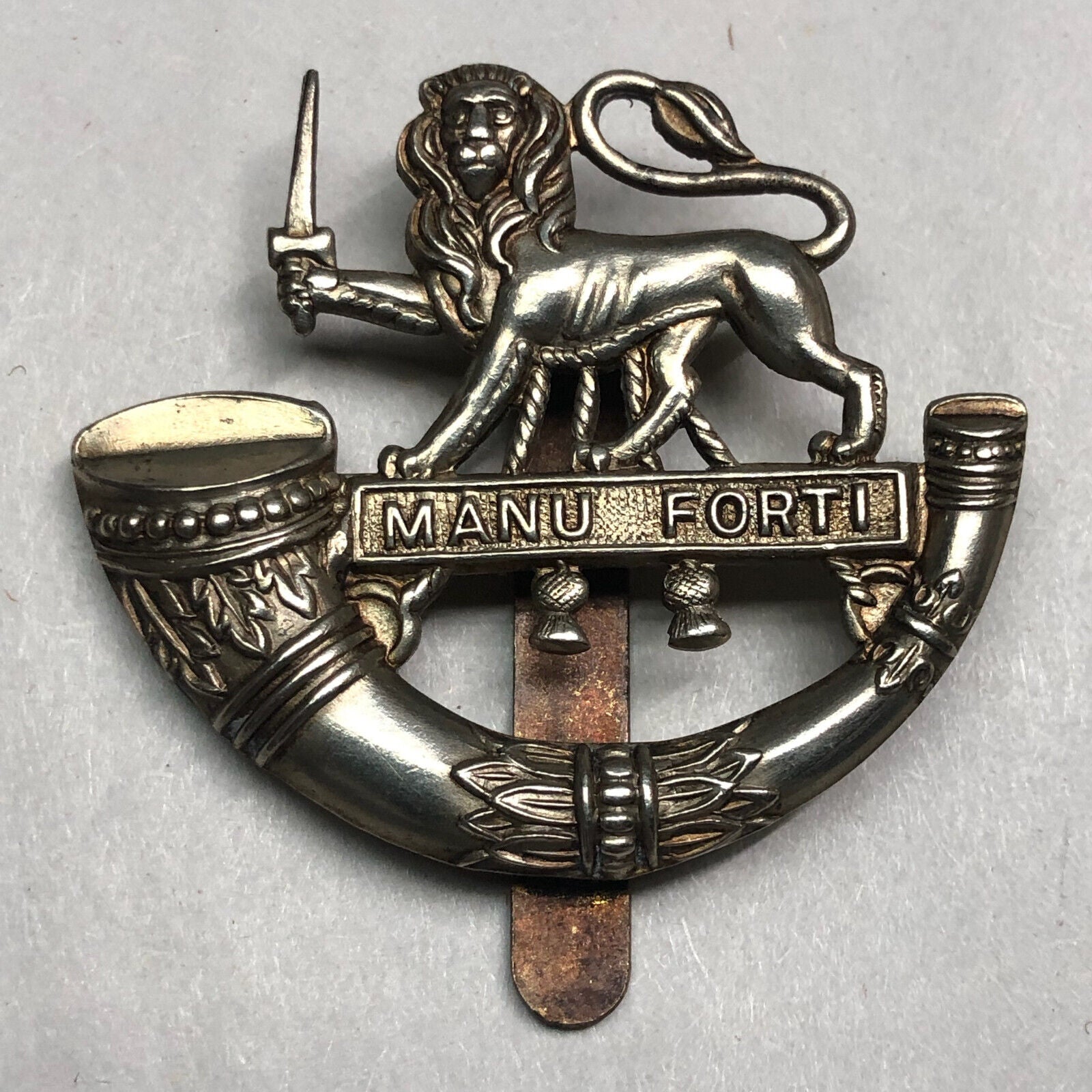 Original WW1 British Army Herefordshire Light Infantry Cap Badge - The Militaria Shop