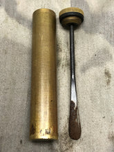 Load image into Gallery viewer, Original WW1 WW2 British Army Empty Brass Oil Bottle Lee Enfield SMLE - The Militaria Shop
