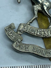 Load image into Gallery viewer, Original WW1 British Army 20th Battalion The London Regiment Cap Badge - The Militaria Shop