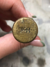 Load image into Gallery viewer, Original WW1 British Army SMLE Enfield Brass Oil Bottle - P-H Maker Marked - The Militaria Shop