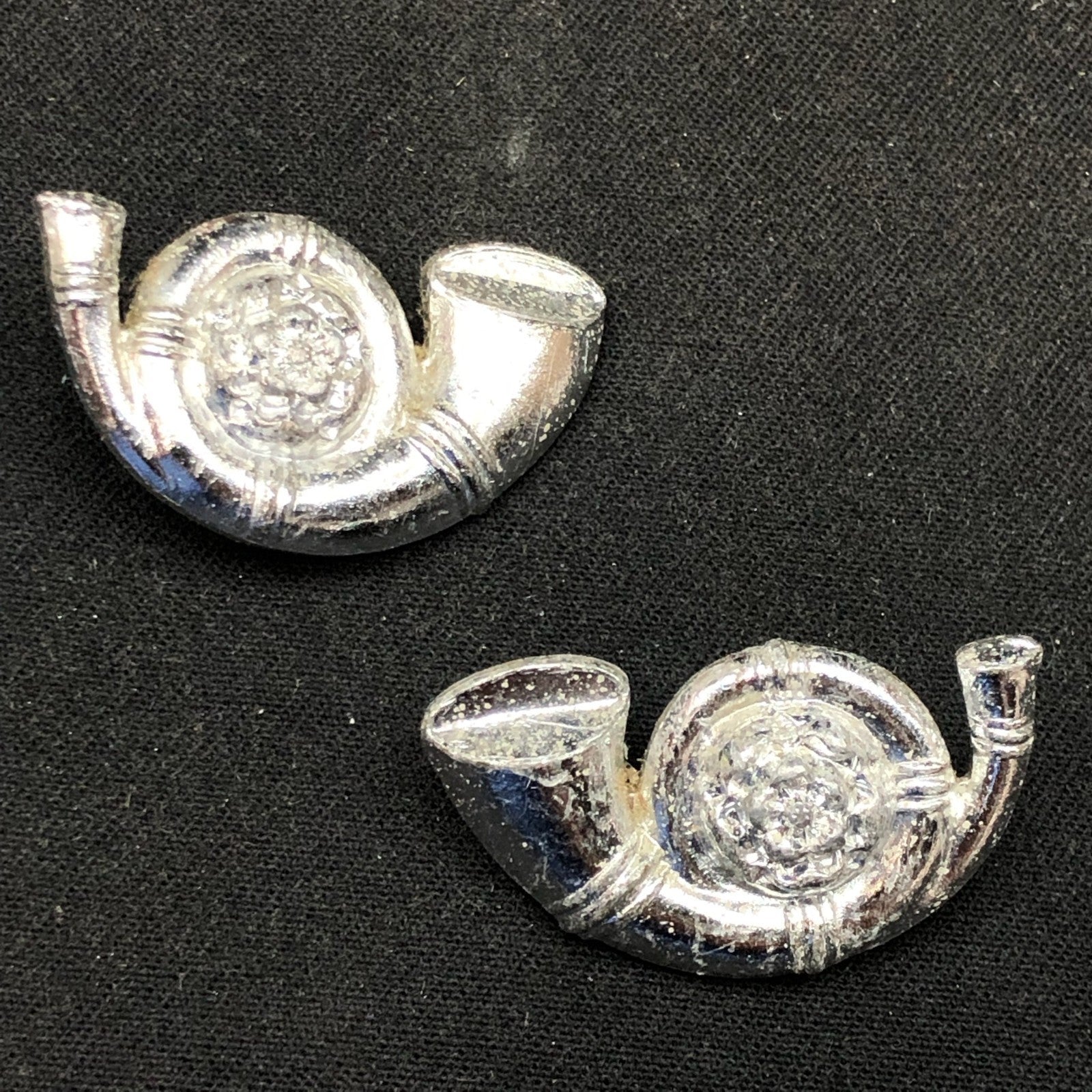 Original British Collar Badge Pair - King's Own Yorkshire Light Infantry - The Militaria Shop