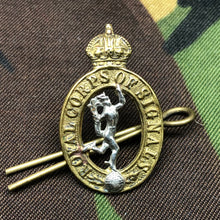 Load image into Gallery viewer, Original British Army Collar Badge - Royal Corps of Signals RCOS - The Militaria Shop