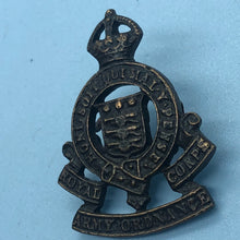 Load image into Gallery viewer, Original WW2 British Army Collar Badge - RAOC Ordnance Corps - Officers Bronze - The Militaria Shop