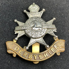 Load image into Gallery viewer, Original WW2 British Army Cap Badge - Sherwood Foresters - The Militaria Shop