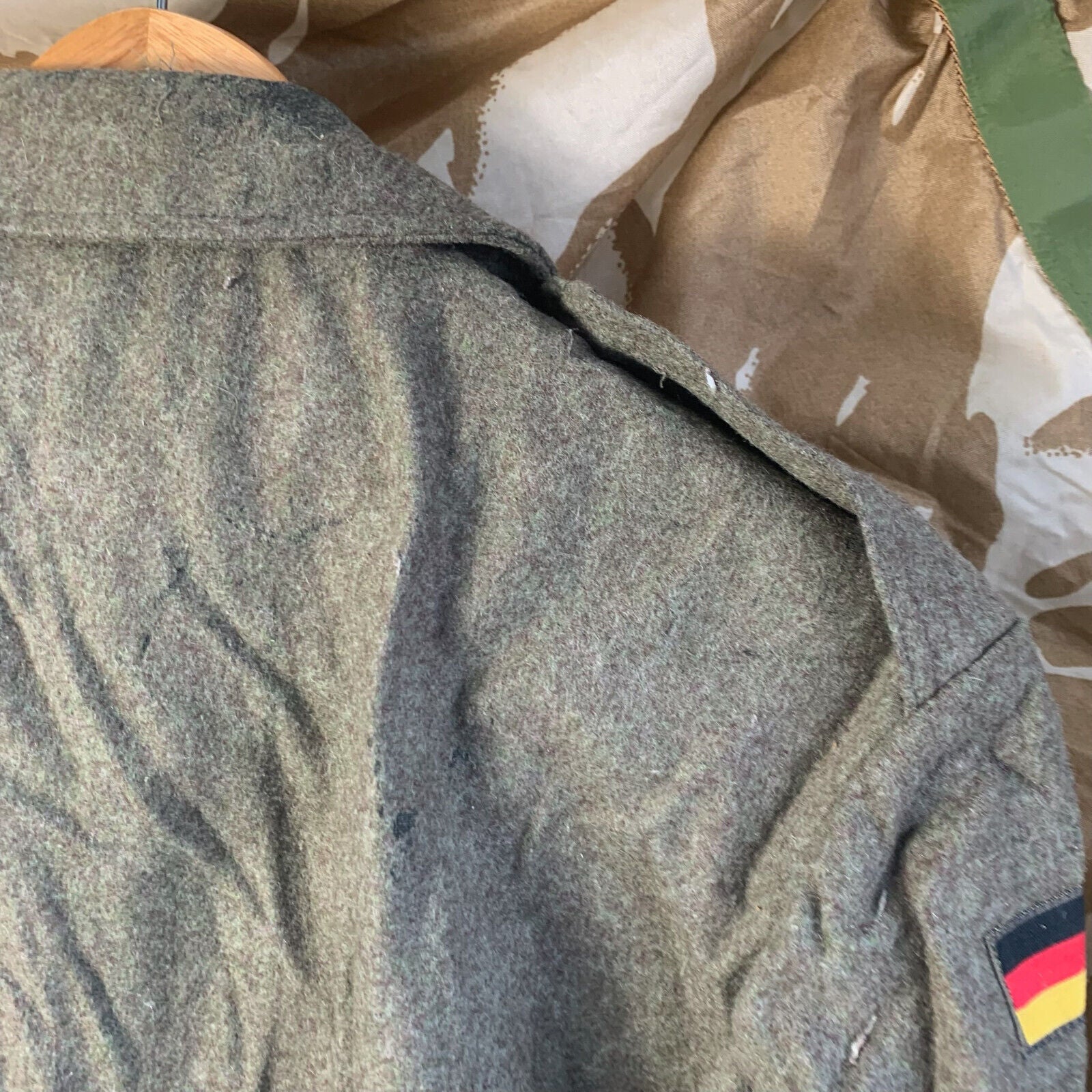 West German Field Jacket Green Wool Shirt Military Uniform Germany - 162/92 - The Militaria Shop