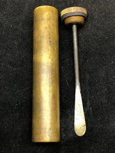 Load image into Gallery viewer, Original WW1 British Army SMLE Enfield Brass Oil Bottle - J.J.B Maker Marked - The Militaria Shop