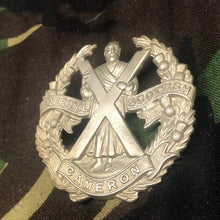 Load image into Gallery viewer, Original WW1 British Army Cap Badge - Liverpool Scottish Cameron Highlanders - The Militaria Shop