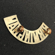 Load image into Gallery viewer, Original WW1 British Army Brass Shoulder Title - Middlesex Regiment - The Militaria Shop