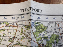 Load image into Gallery viewer, Original WW2 British Army GSGS Os Map of Great Britain - Thetford - The Militaria Shop