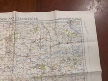 Load image into Gallery viewer, Original WW2 British Army GSGS OS Map of Great Britain - Swindon & Cirencester - The Militaria Shop