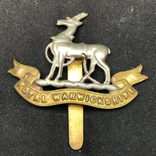 Load image into Gallery viewer, Original WW2 British Army Cap Badge - Royal Warwickshire Regiment - The Militaria Shop
