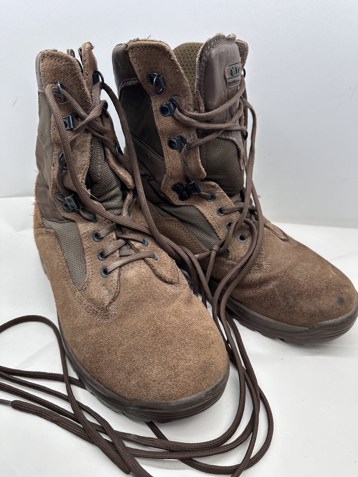 British Army Surplus Brown Leather Combat Boots YDS Size UK