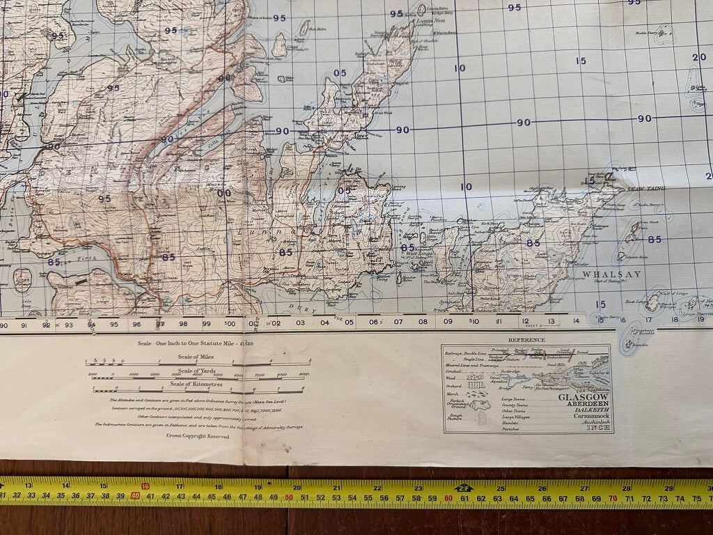 Original WW2 British Army GSGS Map of Scotland - North Mainland Shetland Islands - The Militaria Shop