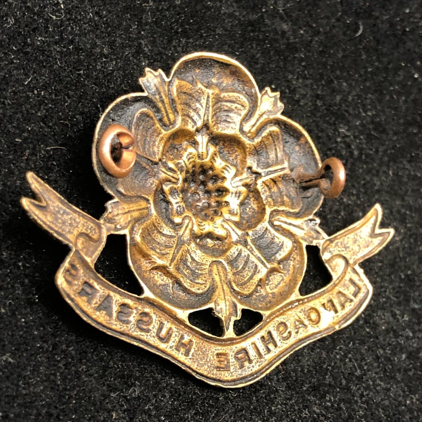 Original WW1 British Army Cap Badge - Lancashire Hussars - The Militaria Shop