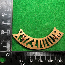 Load image into Gallery viewer, Original WW1 British Army Brass Shoulder Title - Middlesex - The Militaria Shop