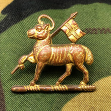 Load image into Gallery viewer, Original British Army WW2 Collar Badge - Queen's Royal Regiment (West Surrey) - The Militaria Shop