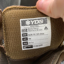 Load image into Gallery viewer, British Army Surplus Brown Leather YDS Kestrel Combat Patrol Boots - Size UK 7 M - The Militaria Shop