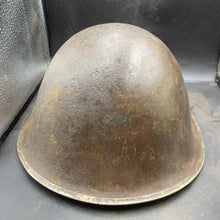 Load image into Gallery viewer, Original British/Canadian Army WW2 Mk3 Turtle High Rivet Combat Steel Helmet - The Militaria Shop