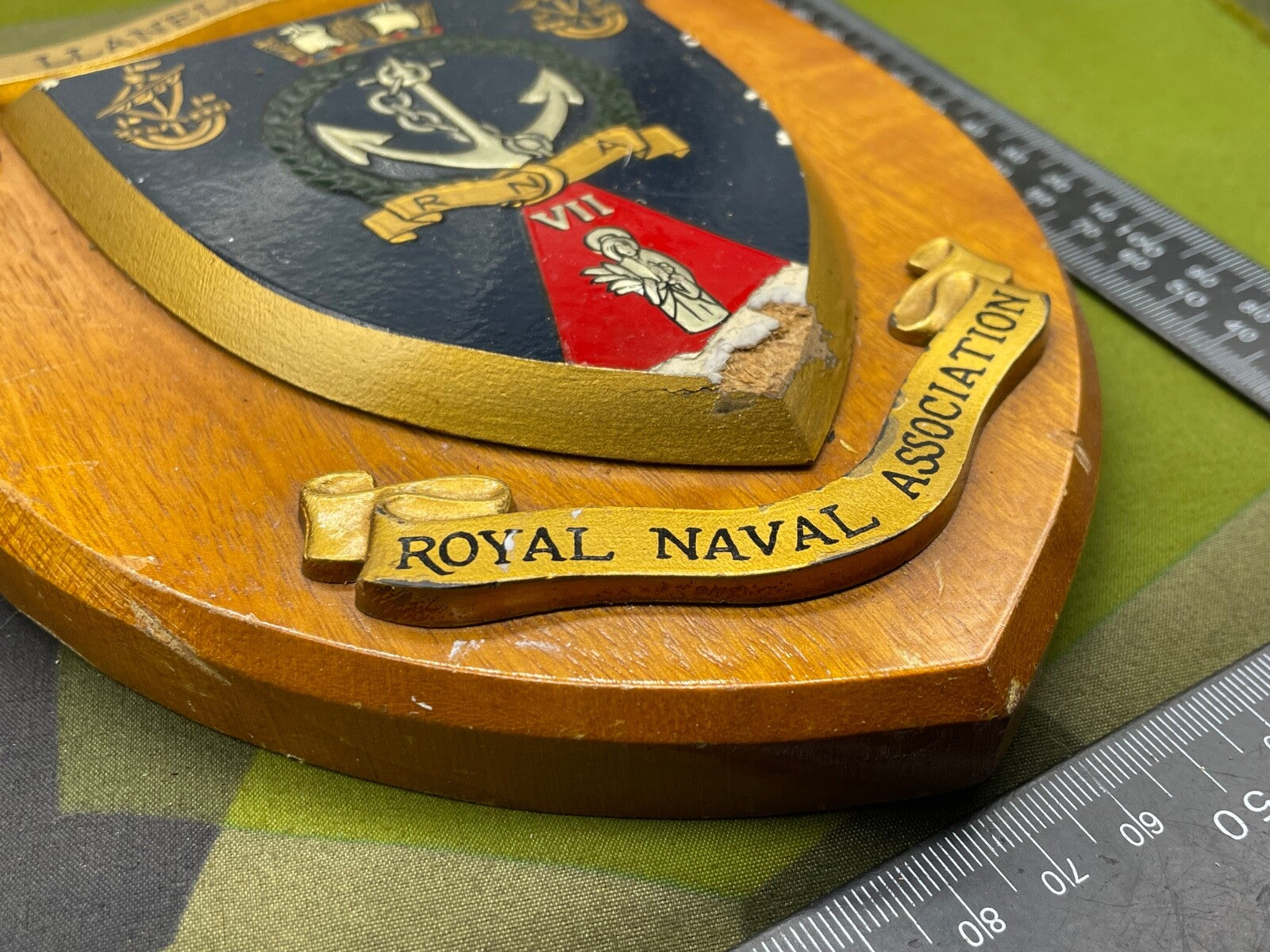 Original British Royal Naval Association Llanelli Branch Wall Plaque - The Militaria Shop
