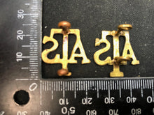 Load image into Gallery viewer, Original WW2 British Army Brass Shoulder Title Pair - ATS - The Militaria Shop