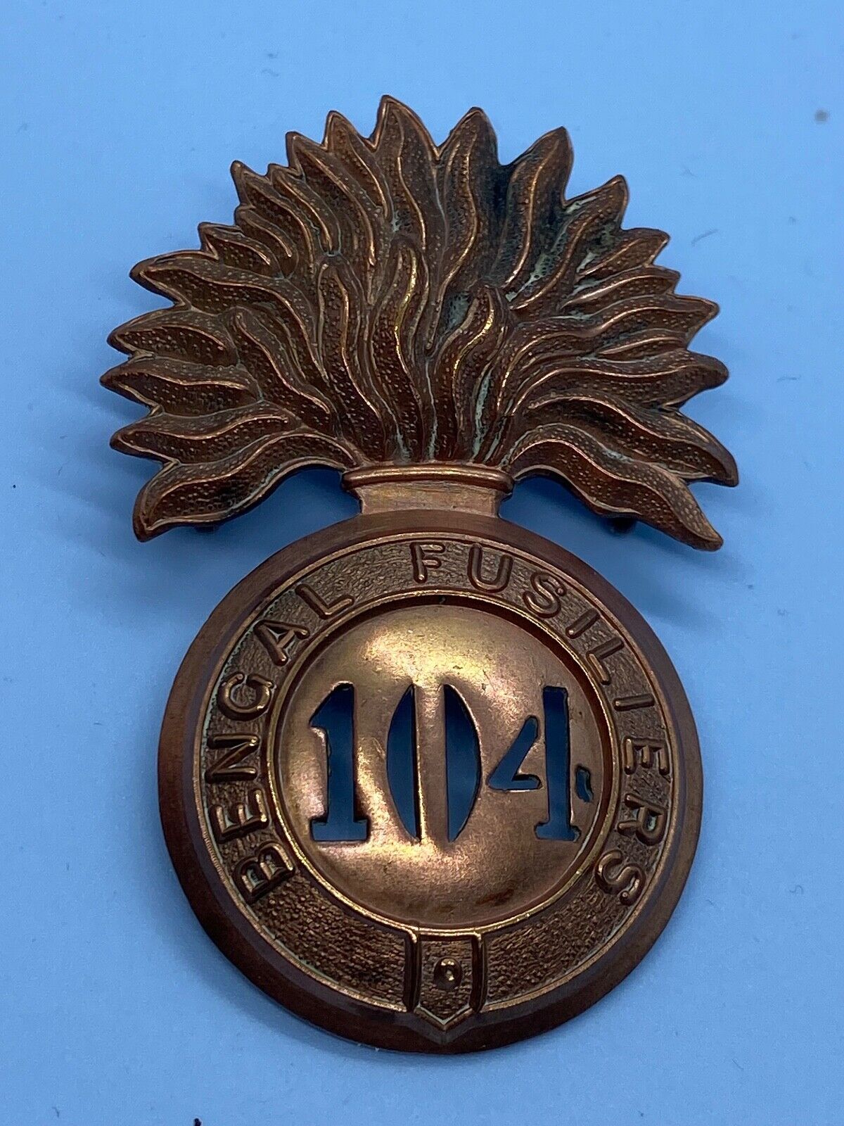 Original British Colonial Army Badge: 104th Battalion, Bengal Fusiliers Badge - The Militaria Shop