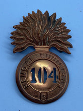 Charger l'image dans la galerie, Original British Colonial Army Badge: 104th Battalion, Bengal Fusiliers Badge - The Militaria Shop