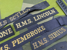 Lade das Bild in den Galerie-Viewer, British Royal Navy Quantity of Cap Tallies - Job Lot - The Militaria Shop