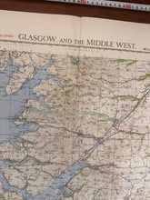 Charger l'image dans la galerie, Original WW2 British Army RAF Navy Base Map of Scotland - Glasgow - The Militaria Shop
