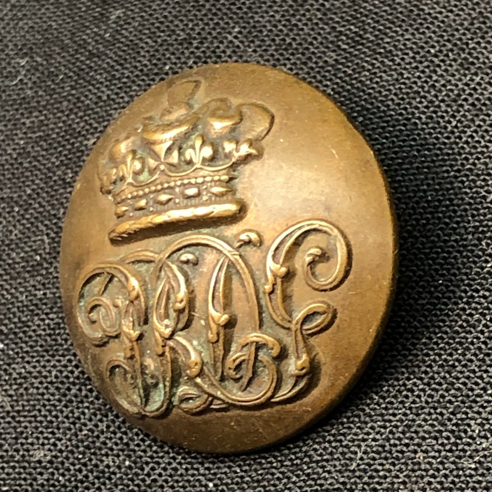 Original Victorian Era British Army Princess Royal Dragoon Guards Uniform Button - The Militaria Shop