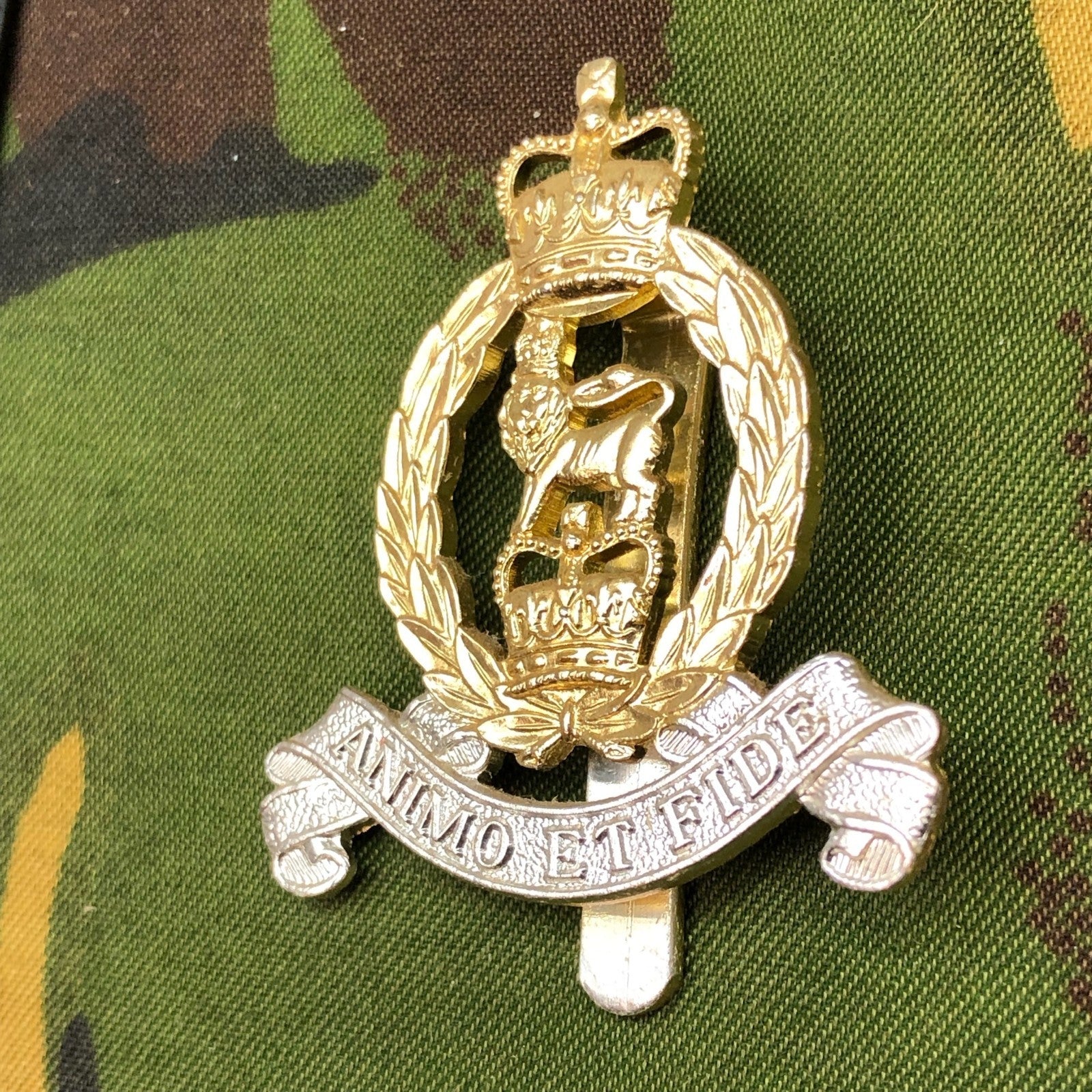 Original British Staybrite Army Cap Badge - Adjutant General's Corps - The Militaria Shop