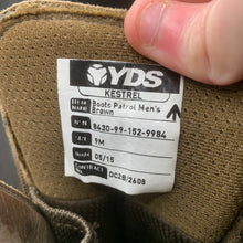 Charger l'image dans la galerie, British Army Surplus Brown Leather YDS Combat Patrol Boots - Size UK 9 M - The Militaria Shop