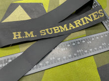 Lade das Bild in den Galerie-Viewer, Genuine British Royal Navy - HM Submarines Cap Tally - Full Length - The Militaria Shop