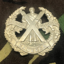 Load image into Gallery viewer, Original WW1 British Army Cap Badge - Liverpool Scottish Cameron Highlanders - The Militaria Shop