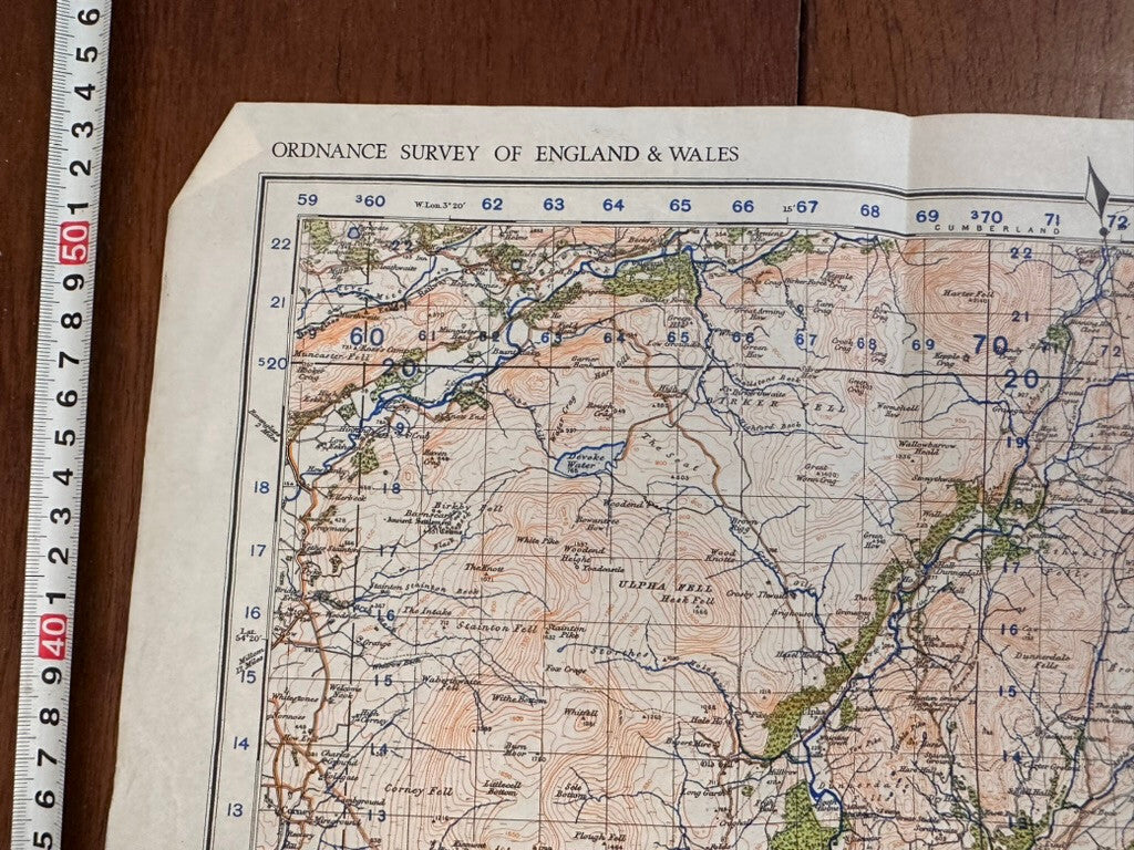 Original WW2 British Army GSGS Os Map of Great Britain - Windermere & Ulverston - The Militaria Shop