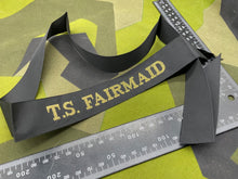 Charger l'image dans la galerie, Genuine British Royal Navy - TS Fairmaid Cap Tally - Full Length - The Militaria Shop