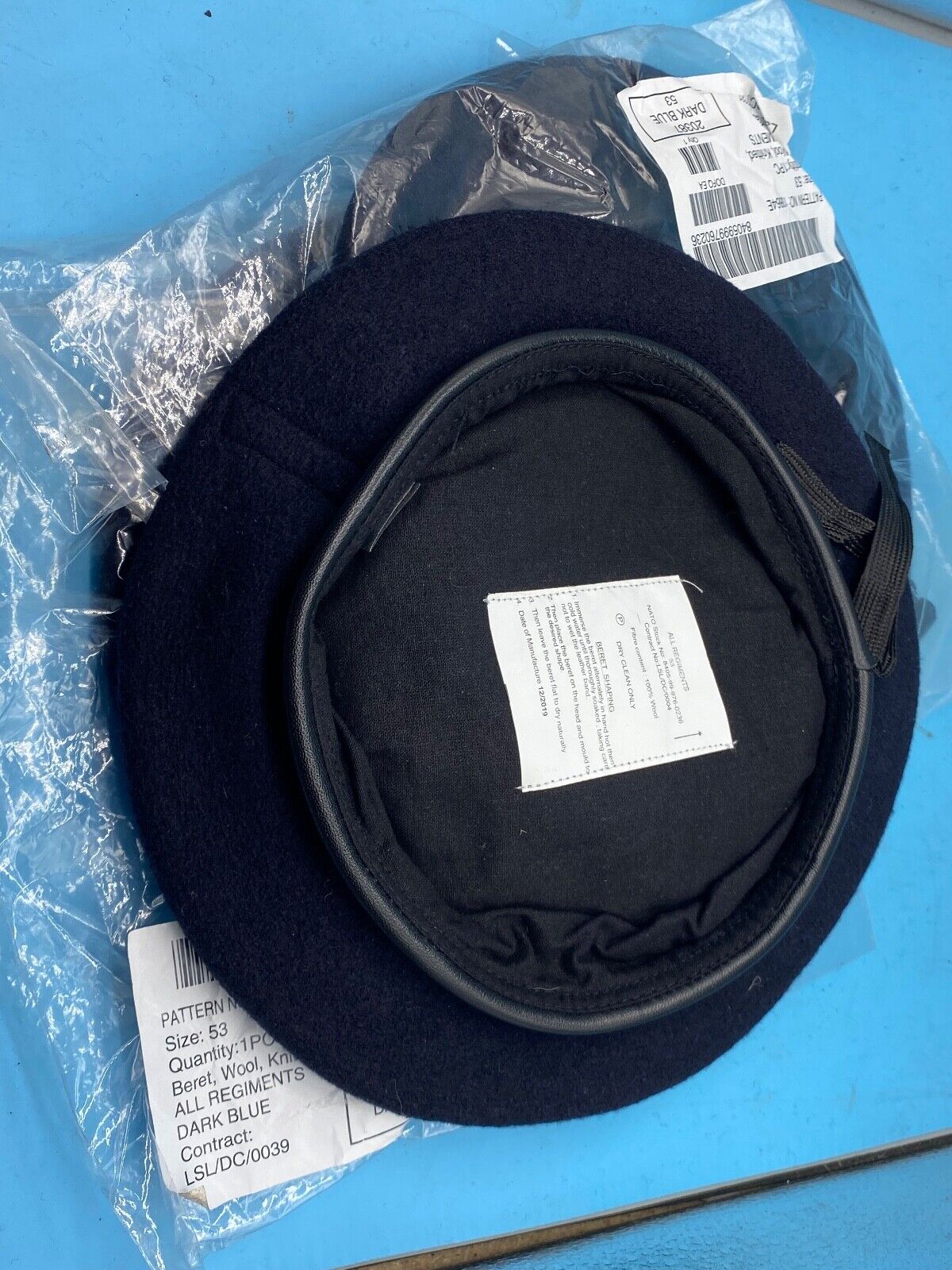 Original British Army- All Regiments Beret Blue- Dress Uniform Hat NEW - Size 53 - The Militaria Shop