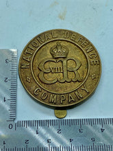 Load image into Gallery viewer, Original RARE British Army - Edward VIII National Defence Company Cap Badge - The Militaria Shop