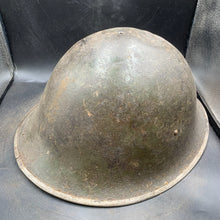 Load image into Gallery viewer, Original British/Canadian Army WW2 Mk3 Turtle High Rivet Combat Steel Helmet - The Militaria Shop