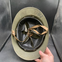 Load image into Gallery viewer, Original WW2 French Army M1926 Adrian Helmet Complete with Liner & Chinstrap - The Militaria Shop