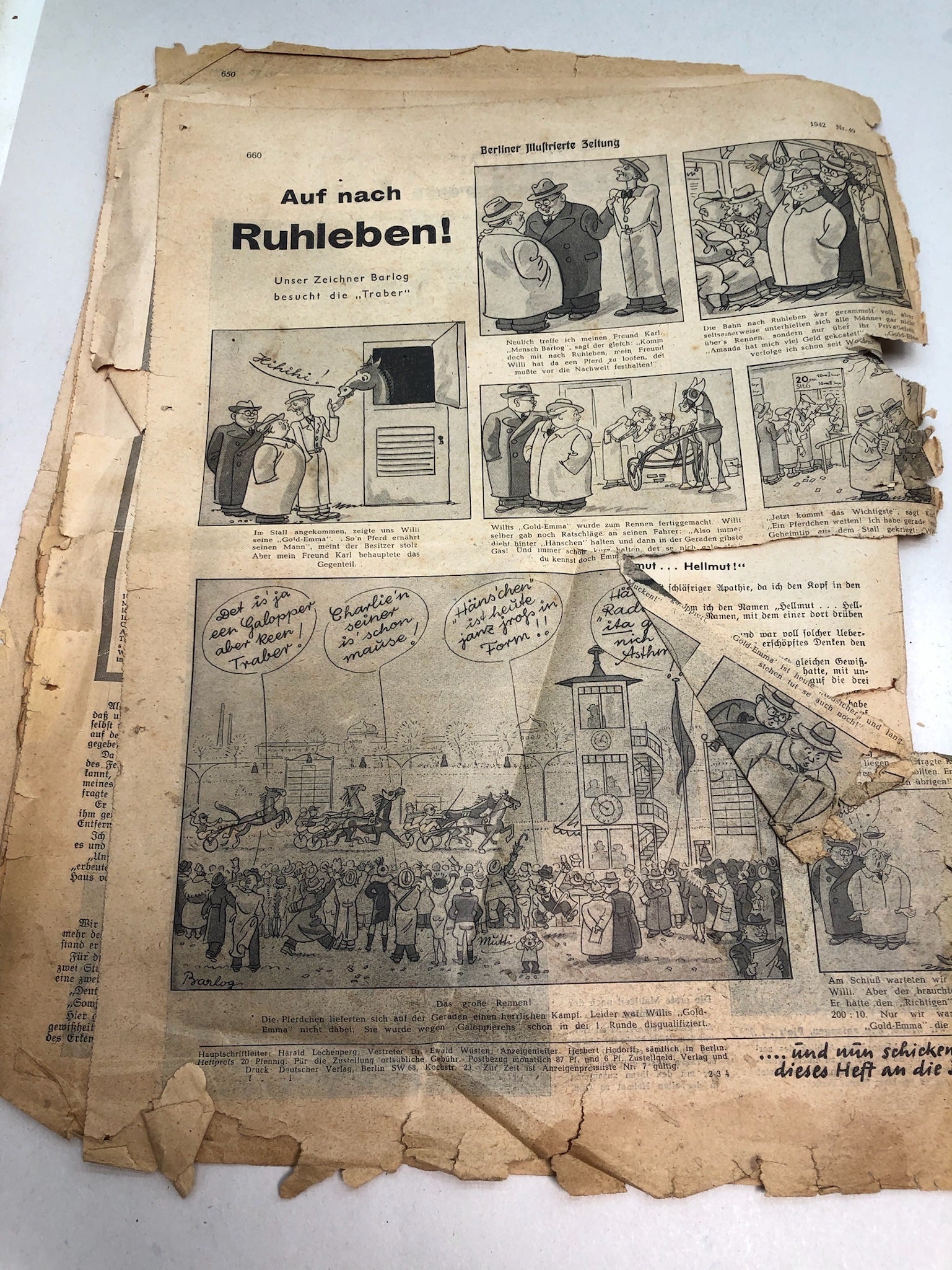 Original WW2 German Political Newspaper - 10th December 1942 - The Militaria Shop