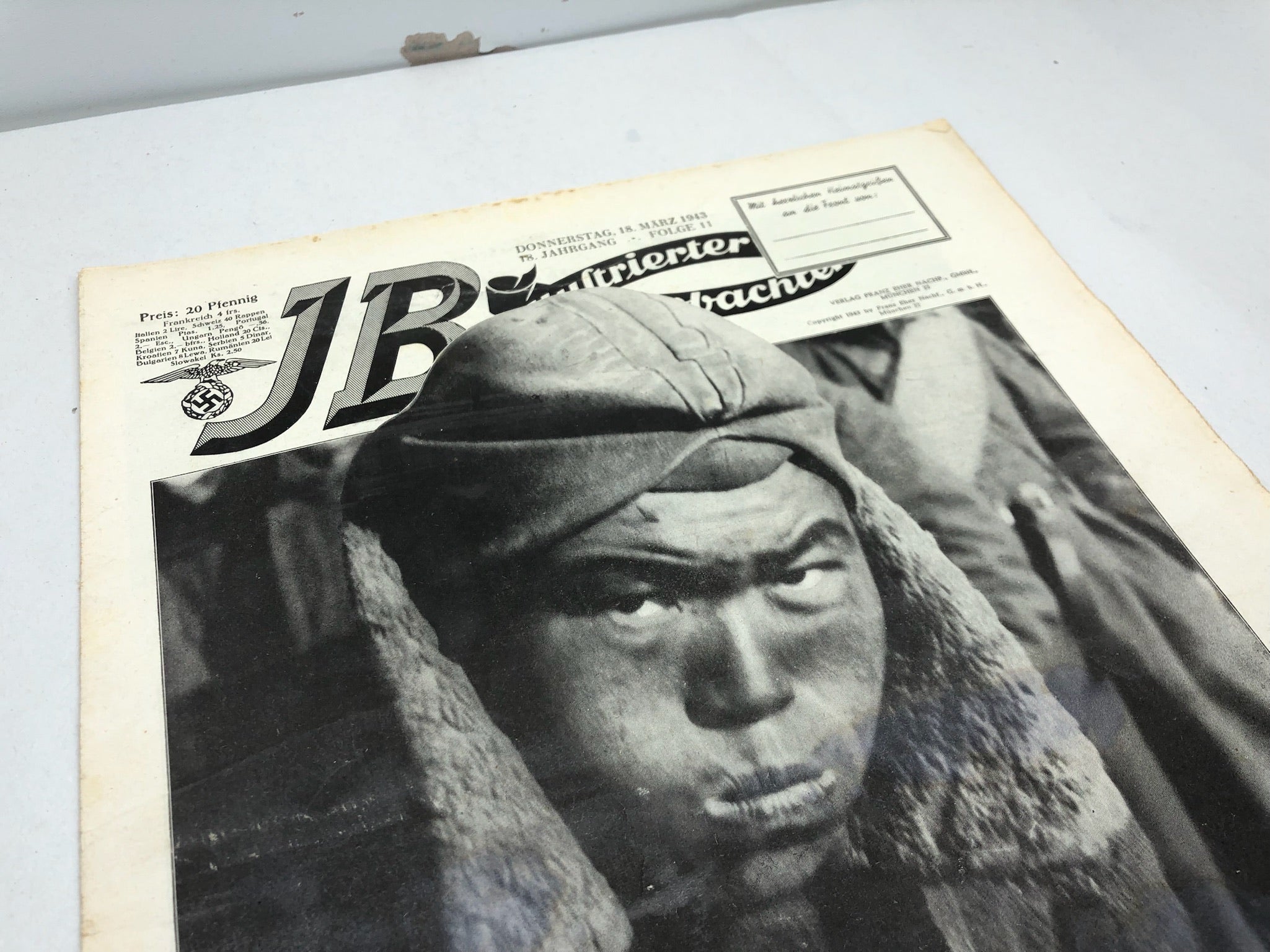 JB Juustrierter Beobachter NSDAP Magazine Original WW2 German - 18 March 1943 - The Militaria Shop