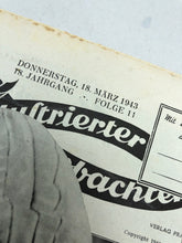 Load image into Gallery viewer, JB Juustrierter Beobachter NSDAP Magazine Original WW2 German - 18 March 1943 - The Militaria Shop
