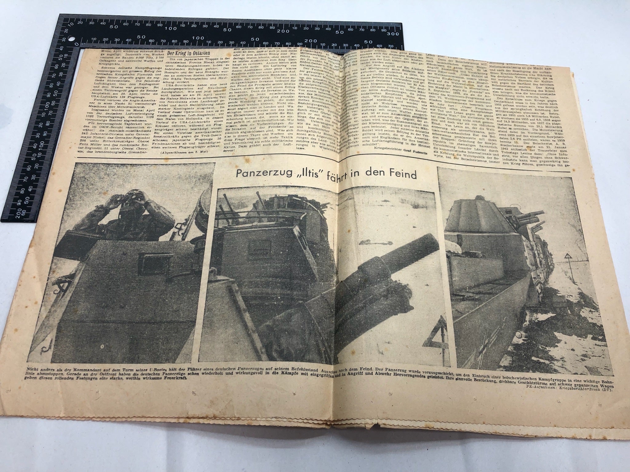 Original WW2 German Political Newspaper - 7th May 1944 - The Militaria Shop