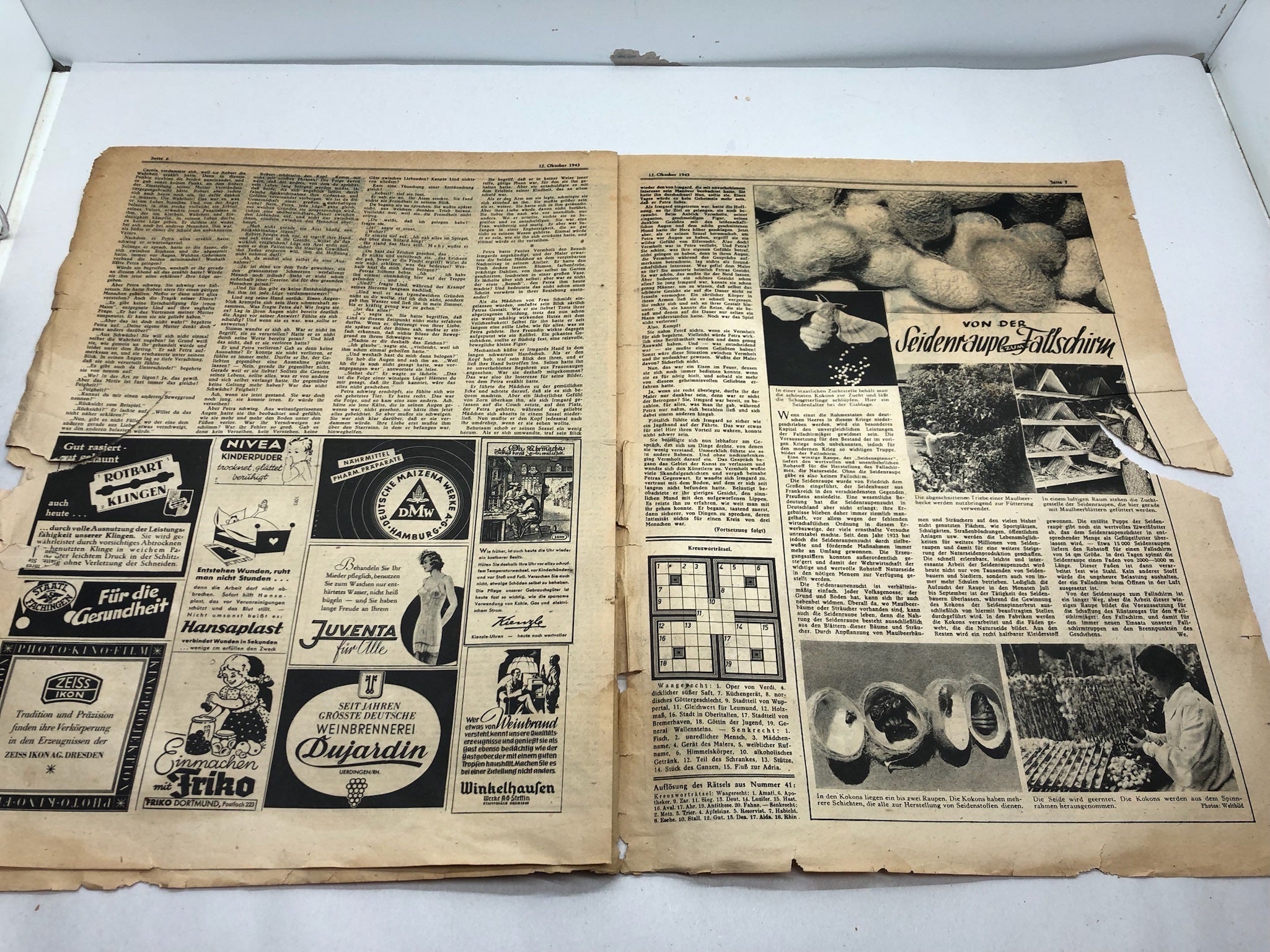 Original WW2 German Political Newspaper - 12th October 1943 - The Militaria Shop