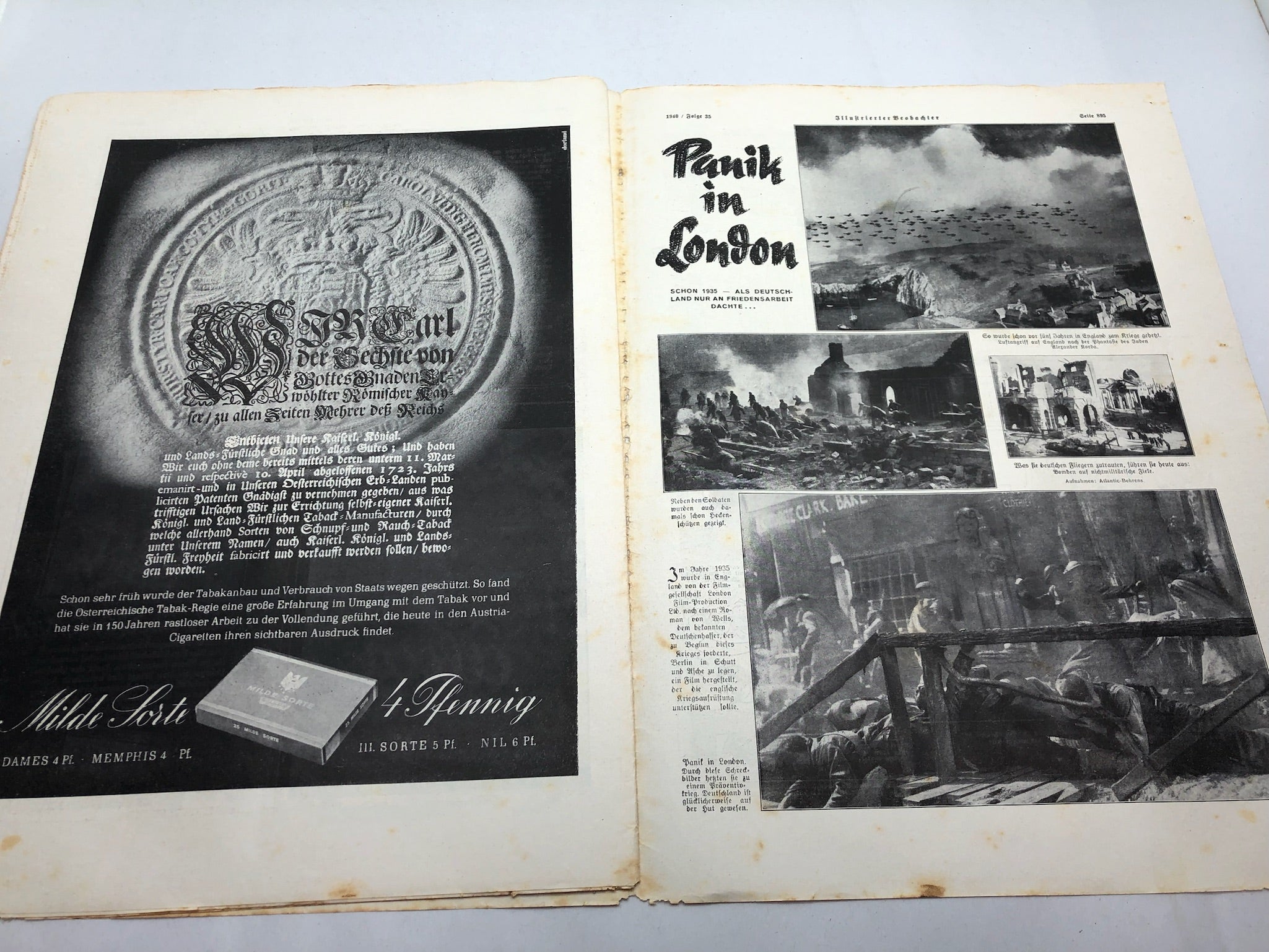 JB Juustrierter Beobachter NSDAP Magazine Original WW2 German - 29th August 1940 - The Militaria Shop