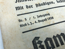 Lade das Bild in den Galerie-Viewer, Original WW2 German NSDAP Heimatblatt Political Newspaper - 4th August 1938 - The Militaria Shop