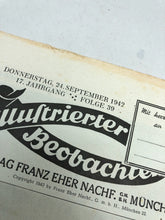 Load image into Gallery viewer, JB Juustrierter Beobachter NSDAP Magazine Original WW2 German - 24 September 1942 - The Militaria Shop